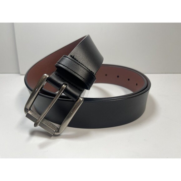 Perry Ellis Black Leather Belt Sz 40 New - Picture 1 of 6
